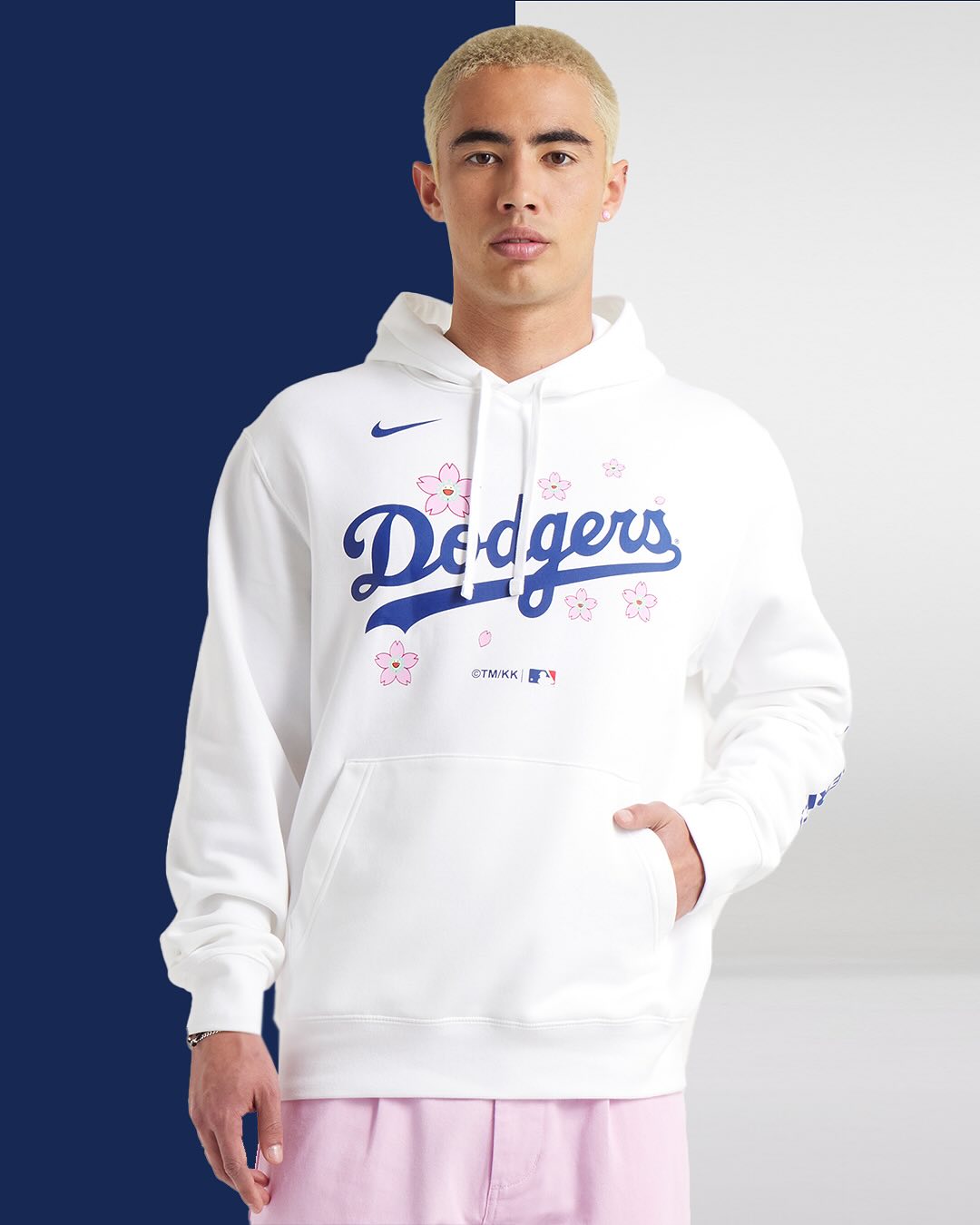 Los Angeles Dodgers White Cherry Blossom Tokyo Series Hoodie